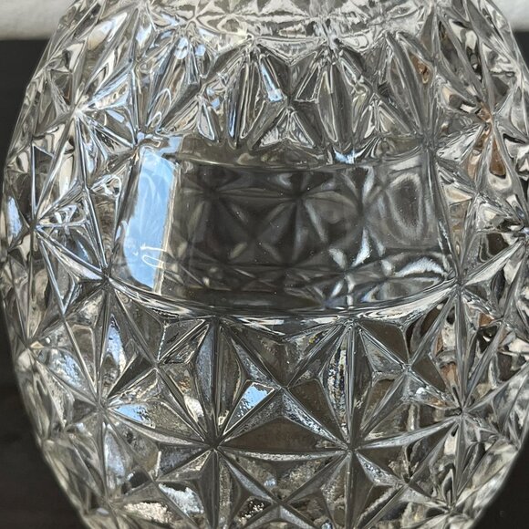 Vintage Pressed Glass Decanter With Stopper - 9 Inches Tall - Picture 5 of 6